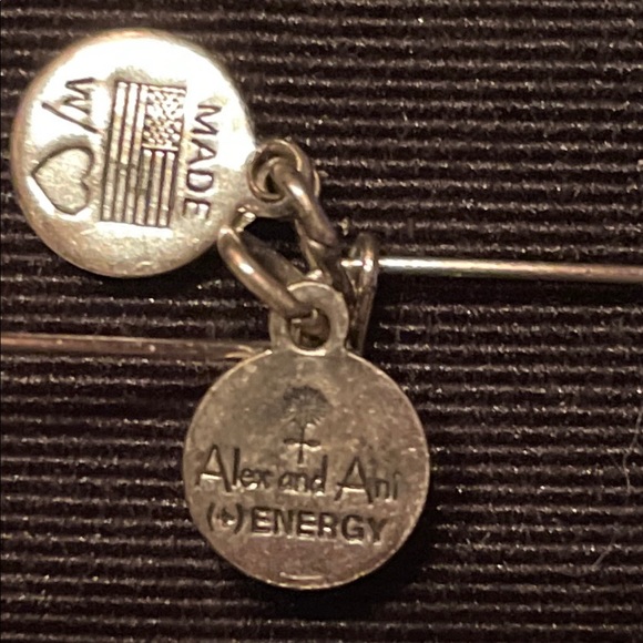 Barely worn Alex and Ani +Energy series adjustable bracelet. Blue and silver - Picture 6 of 7
